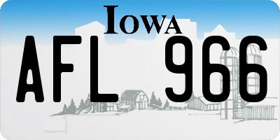 IA license plate AFL966