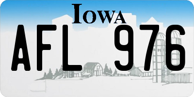 IA license plate AFL976