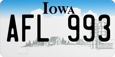 IA license plate AFL993