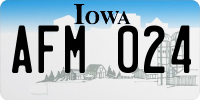 IA license plate AFM024