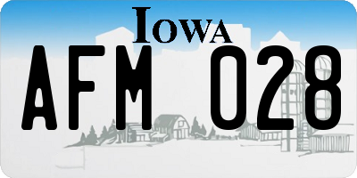 IA license plate AFM028