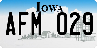 IA license plate AFM029