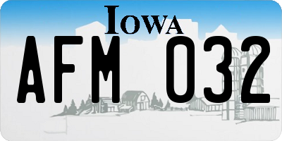 IA license plate AFM032
