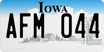 IA license plate AFM044