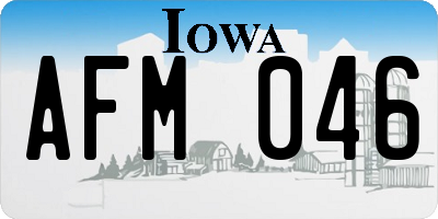 IA license plate AFM046