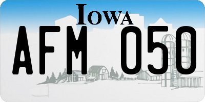 IA license plate AFM050