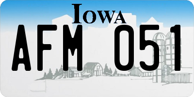 IA license plate AFM051