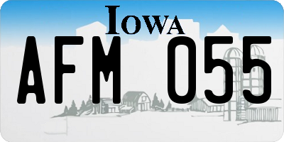 IA license plate AFM055
