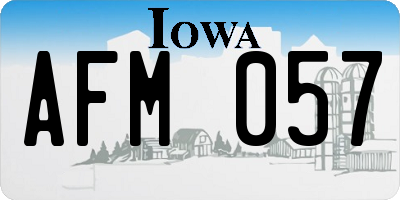 IA license plate AFM057
