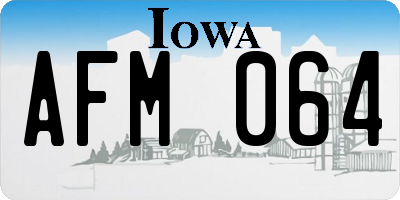IA license plate AFM064