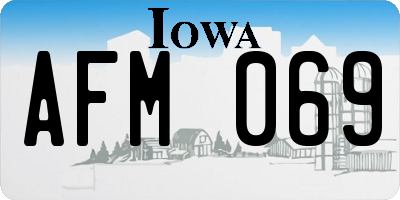 IA license plate AFM069