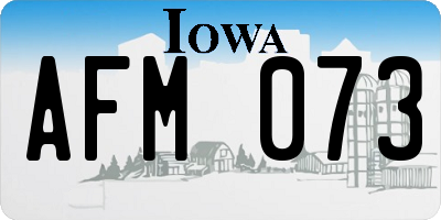IA license plate AFM073