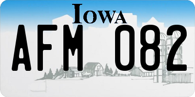 IA license plate AFM082