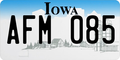 IA license plate AFM085