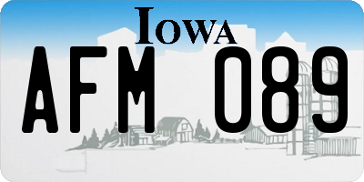 IA license plate AFM089