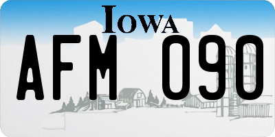 IA license plate AFM090