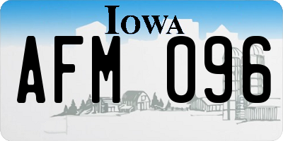 IA license plate AFM096