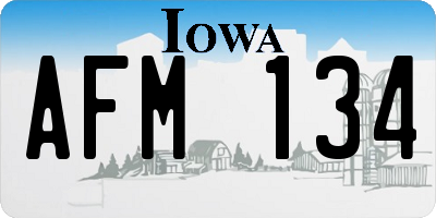 IA license plate AFM134