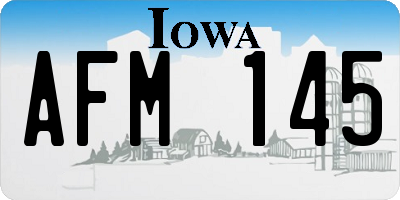 IA license plate AFM145
