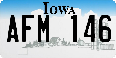 IA license plate AFM146
