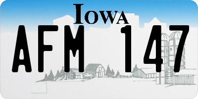 IA license plate AFM147