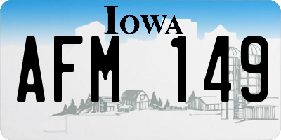IA license plate AFM149