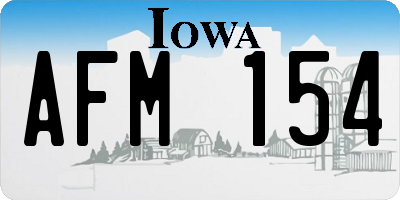 IA license plate AFM154