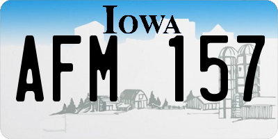 IA license plate AFM157