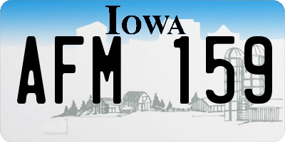 IA license plate AFM159