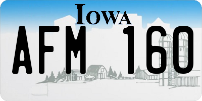 IA license plate AFM160