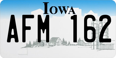 IA license plate AFM162