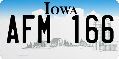 IA license plate AFM166
