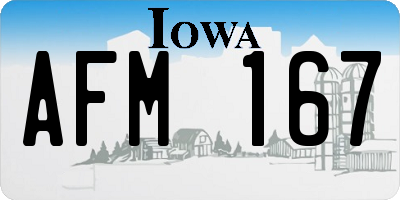 IA license plate AFM167