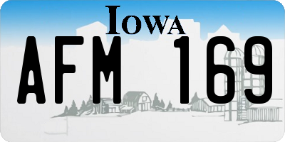 IA license plate AFM169