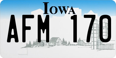 IA license plate AFM170