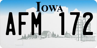IA license plate AFM172