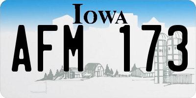 IA license plate AFM173