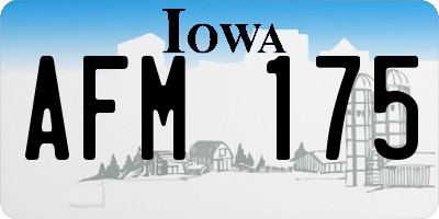 IA license plate AFM175