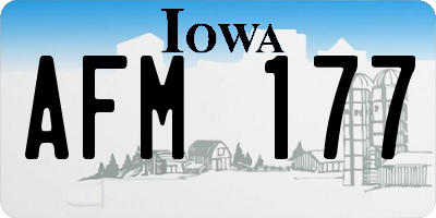 IA license plate AFM177
