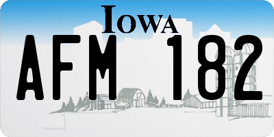 IA license plate AFM182