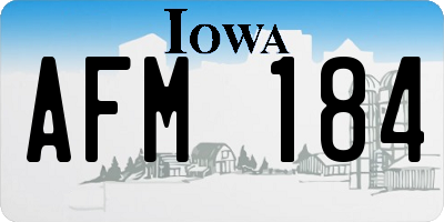 IA license plate AFM184