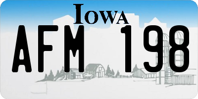 IA license plate AFM198
