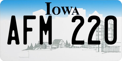 IA license plate AFM220