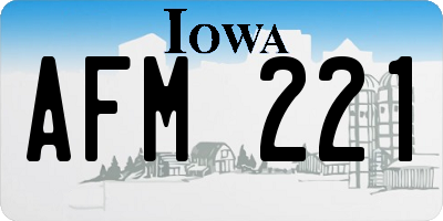 IA license plate AFM221