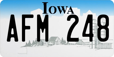 IA license plate AFM248