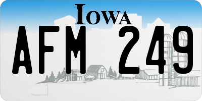 IA license plate AFM249