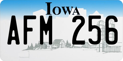IA license plate AFM256