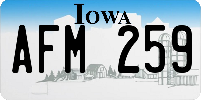 IA license plate AFM259