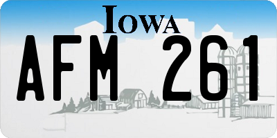 IA license plate AFM261