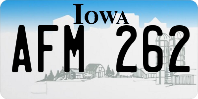 IA license plate AFM262